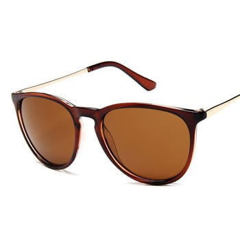 Маркови дизайнерски кръгли слънчеви очила с котешко око Мъжки ретро нюанси Мъжки слънчеви очила Огледални прозрачни ретро модни шофиращи Oculos De Sol