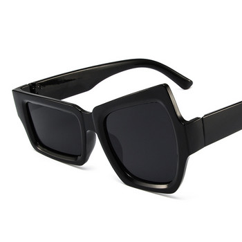 Μόδα ακανόνιστα τετράγωνα γυαλιά ηλίου Άνδρας Μόδα Μάρκα Σχεδιαστής Προσωπικότητα Γυαλιά ηλίου Ανδρικό Λευκό Μαύρο Καθρέφτη Oculos De Sol