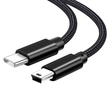 USB Type C към Mini USB адаптерен кабел за камера MP3 MacBook Pro HDD кабел за зареждане Конектор за трансфер на данни Type-c Mini USB кабел