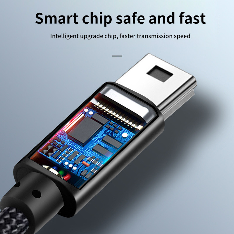 C tipo USB į mini USB adapterio laidas, skirtas fotoaparatui MP3 MacBook Pro HDD įkrovimo kabelis Duomenų perdavimo jungtis C tipo mini USB laidas