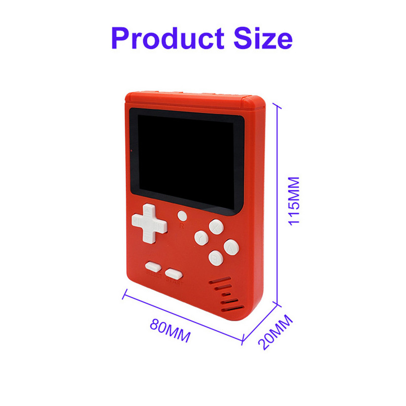 Φορητή κονσόλα παιχνιδιών χειρός παιχνιδιών 400 Παιχνίδια 3,0 ιντσών υποδοχή ακουστικών 3,5 mm Έξοδος AV Υποστήριξη Ενσύρματη σύνδεση στο χειριστήριο παιχνιδιών