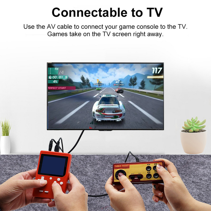 Φορητή κονσόλα παιχνιδιών χειρός παιχνιδιών 400 Παιχνίδια 3,0 ιντσών υποδοχή ακουστικών 3,5 mm Έξοδος AV Υποστήριξη Ενσύρματη σύνδεση στο χειριστήριο παιχνιδιών