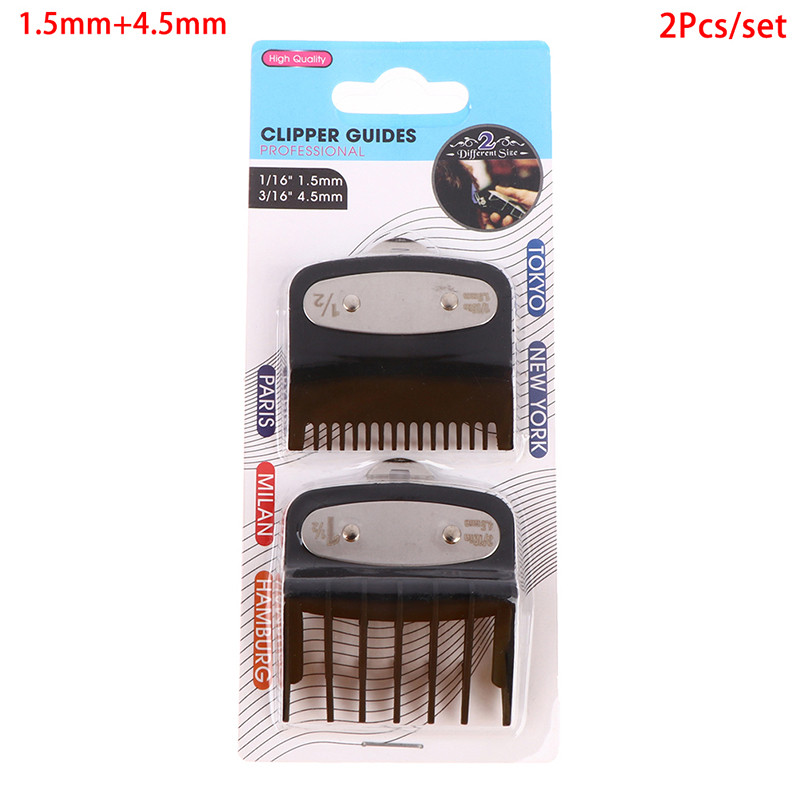 2/3 vnt. Profesionalios kirpimo kreipiančiosios šukos plaukų kirpimo mašinėlės ribos šukos su metaliniu segtuku