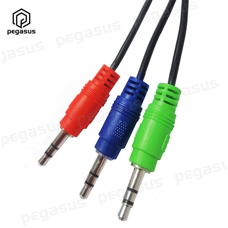 1,8 metro mini DIN 9 kontaktų kištukinis į nuolatinės srovės 3*3,5 mm kištukinis adapterio laidas, skirtas garso imtuvų stebėjimo įrangai