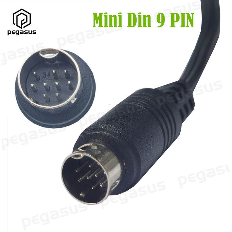 1,8 metro mini DIN 9 kontaktų kištukinis į nuolatinės srovės 3*3,5 mm kištukinis adapterio laidas, skirtas garso imtuvų stebėjimo įrangai