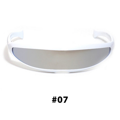 Futuristiniai siauri kiklopai Visor Akiniai nuo saulės Lazeriniai akiniai UV400 Asmenybė Veidrodinis lęšis Kostiumas Akiniai Akiniai Vyriški Akiniai