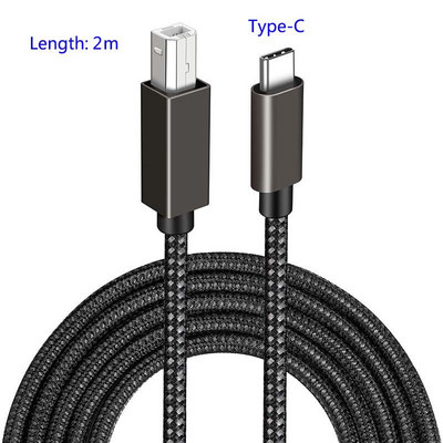 USB C USB A į USB Type B 2.0 spausdintuvo kabelis pintas spausdintuvo skaitytuvo laidas, skirtas fotoaparatui Epson HP Canon spausdintuvo USB spausdintuvas
