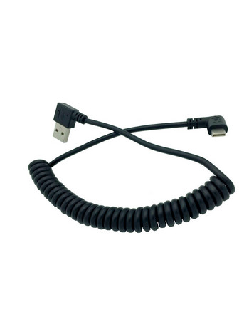 Спирална намотка USB 3.1 TYPE-C ъглово завъртане 2.0 прав ъгъл AM адаптер адаптерен кабел 1,5 м