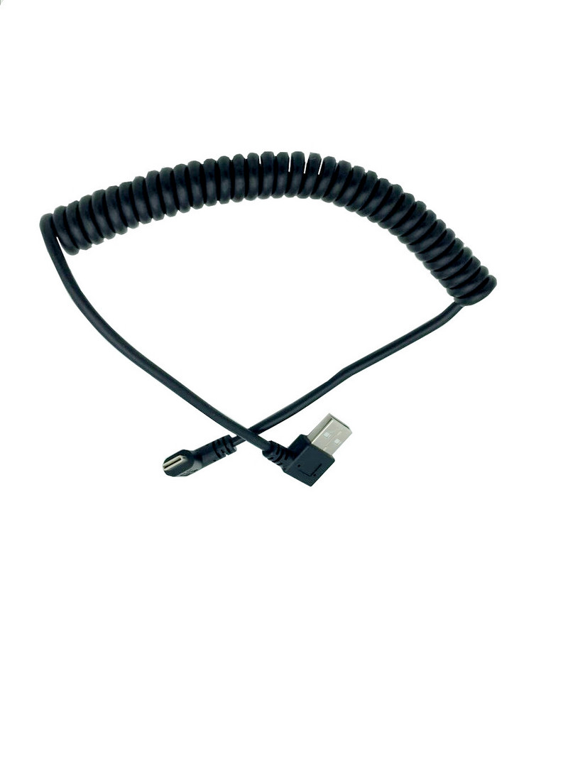 Spiraalmähis USB 3.1 TYPE-C nurgapöördega 2.0 täisnurga AM adapteri adapterkaabel 1,5 m