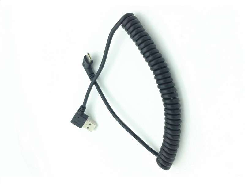 Spiraalmähis USB 3.1 TYPE-C nurgapöördega 2.0 täisnurga AM adapteri adapterkaabel 1,5 m