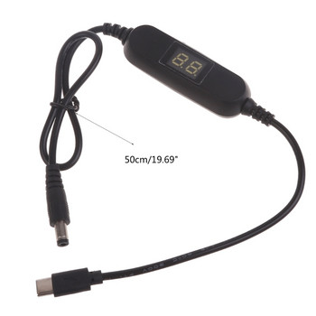 USB C тип C 5V до 1.2V 3V 4.5V 6V 7.5V 9V 12V 2.5mm/3.5mm/4.0mm/5.5mm кабел с регулируемо напрежение Стъпка нагоре надолу конвертор кабел