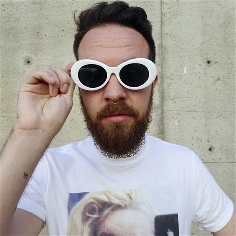 2023 m. Goggle Kurt Cobain akiniai ovalūs akiniai nuo saulės moteriški akiniai madingi karšti senoviniai retro akiniai nuo saulės moteriški UV400 Gafas De Sol