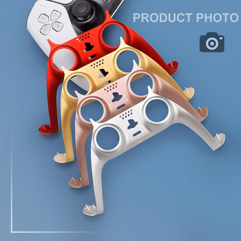Τροποποιημένο χειριστήριο για PS5 μεσαίο ανταλλακτικό κλιπ Shell DIY Διακοσμητική θήκη με λωρίδες δέρματος για αξεσουάρ Playstation 5