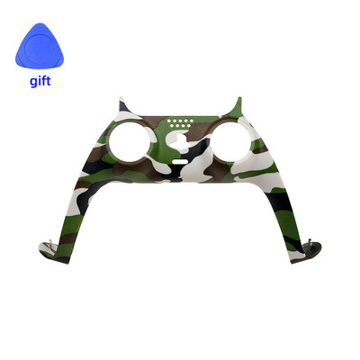 Τροποποιημένο χειριστήριο για PS5 μεσαίο ανταλλακτικό κλιπ Shell DIY Διακοσμητική θήκη με λωρίδες δέρματος για αξεσουάρ Playstation 5