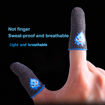 1 Pair Finger Sleeve for PUBG Mobile Game Finger Cover Αναπνεύσιμο χειριστήριο παιχνιδιών Φωτεινή οθόνη αφής Φωτεινή gaming αντίχειρα γάντια