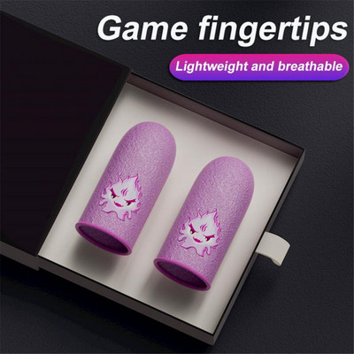 1 чифт ръкави за пръсти за PUBG Mobile Game Finger Cover Дишащ контролер за игри Сензорен екран Светещи ръкавици за игри