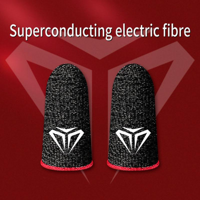 1 poros pirštų rankovė, skirta PUBG mobiliesiems žaidimams pirštų dangteliu kvėpuojantis žaidimų valdiklis jutiklinis ekranas, šviečiančios žaidimų nykščio pirštinės