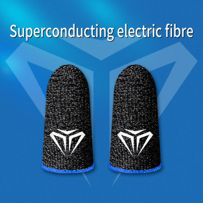 1 poros pirštų rankovė, skirta PUBG mobiliesiems žaidimams pirštų dangteliu kvėpuojantis žaidimų valdiklis jutiklinis ekranas, šviečiančios žaidimų nykščio pirštinės