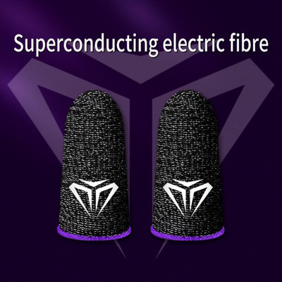 1 poros pirštų rankovė, skirta PUBG mobiliesiems žaidimams pirštų dangteliu kvėpuojantis žaidimų valdiklis jutiklinis ekranas, šviečiančios žaidimų nykščio pirštinės