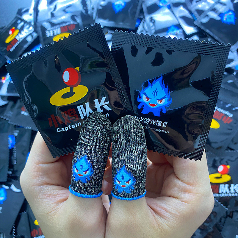 1 par rukava za prste za PUBG mobilnu igru Poklopac za prste Prozračni upravljač za igre Zaslon osjetljiv na dodir Svjetleće igračke rukavice