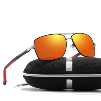 Класически луксозни мъжки поляризирани слънчеви очила Шофиране Риболов Туризъм Слънчеви очила Мъжки ретро очила Човешки нюанси UV400 Метална рамка