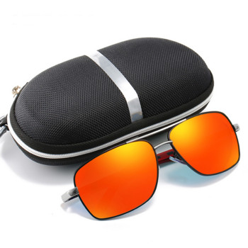 Класически луксозни мъжки поляризирани слънчеви очила Шофиране Риболов Туризъм Слънчеви очила Мъжки ретро очила Човешки нюанси UV400 Метална рамка
