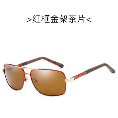 Klasikiniai prabangūs vyriški poliarizuoti akiniai nuo saulės vairuojant Žvejybai žygiams Akiniai nuo saulės Vyriški vintažiniai akiniai Vyriški šešėliai UV400 metalinis rėmelis