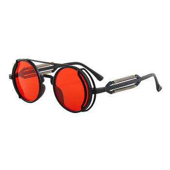 Μεταλλικά γυαλιά ηλίου Steampunk Ανδρικά Γυναικεία Μόδα Στρογγυλά Γυαλιά Επωνυμίας Σχέδιο Vintage Γυαλιά Ηλίου Υψηλής Ποιότητας Oculos De Sol UV400