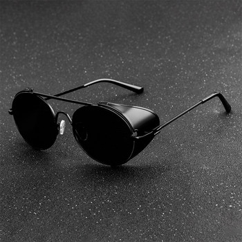 Кръгли слънчеви очила Мъж Жена Марка Дизайнер Винтидж Слънчеви очила Класически очила за шофиране Метални стимпанк Ретро Oculos De Sol