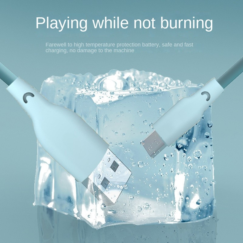 Skysto silikono duomenų kabelis, tinkamas Huawei 66w itin greitam įkrovimui Xiaomi Oppo Flash įkrovimui Apple duomenų kabeliui