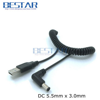 USB 2.0 A Τύπος αρσενικό σε ορθή γωνία JACK DC 4.0 x 1.7mm 4.7 x 1.7mm 5.5 x 2.1mm 5.5x 3.0mm 3.5 x 1.35mm 5V Καλώδιο τροφοδοσίας 1m
