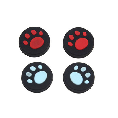 4PCS Cute Cat Paw Analog Thumb Stick Grip Cover Apsauginiai vairasvirtės dangteliai, skirti Sony PlayStation Psvita PS Vita PSV 1000 2000 Slim