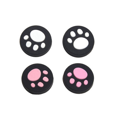 4PCS Cute Cat Paw Analog Thumb Stick Grip Cover Apsauginiai vairasvirtės dangteliai, skirti Sony PlayStation Psvita PS Vita PSV 1000 2000 Slim