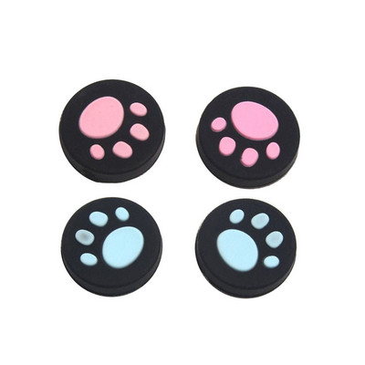 4PCS Cute Cat Paw Analog Thumb Stick Grip Cover Apsauginiai vairasvirtės dangteliai, skirti Sony PlayStation Psvita PS Vita PSV 1000 2000 Slim