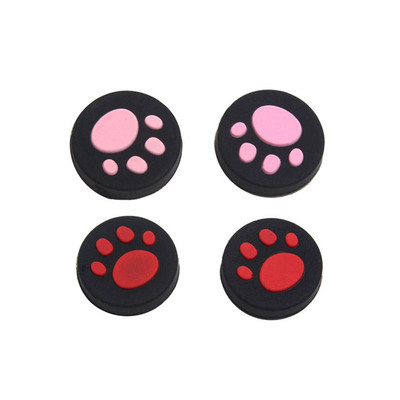 4PCS Cute Cat Paw Analog Thumb Stick Grip Cover Apsauginiai vairasvirtės dangteliai, skirti Sony PlayStation Psvita PS Vita PSV 1000 2000 Slim