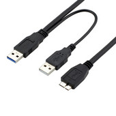 Micro USB 3.0 kábel 5 Gbps USB nagy sebességű adatkábel tápegységgel Galaxy S5 Note3 mobil HDD USB Micro B kábel kábel vezeték