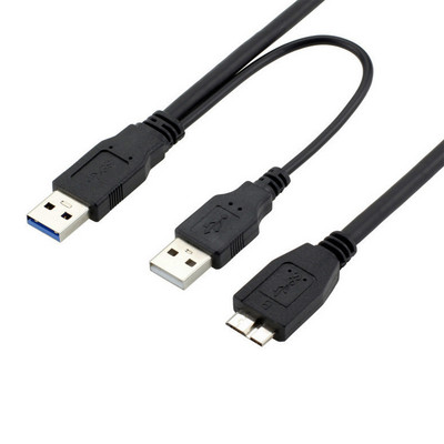 Micro USB 3.0 kábel 5 Gbps USB nagy sebességű adatkábel tápegységgel Galaxy S5 Note3 mobil HDD USB Micro B kábel kábel vezeték