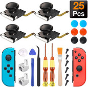 Switch Joypad vasak/parem asendusremondikomplekt Nintendo Switchi kontrolleri pöidlakangide anduri jaoks 3D juhtkangi metallist pandlad