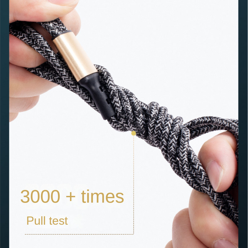 Cablu de încărcare rapidă placat cu aur 3 în 1 Cablu de încărcare de date din metal tip C Micro-USB 5A Linie 1,2M 2M pentru iPhone Android Cablu de date