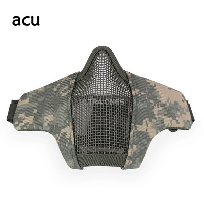 Airsoft Face Mask Breathable Steel Mesh Protective Shooting Mask Paintball CS Wargame Tactical Half Face Mask