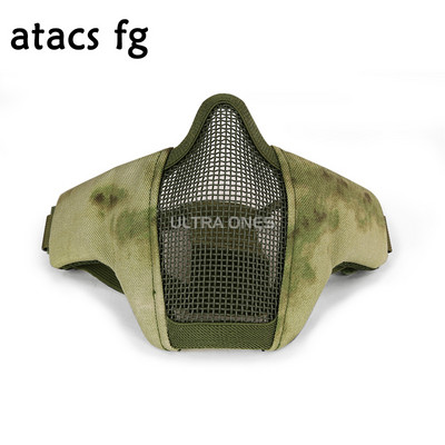 Airsoft Face Mask Breathable Steel Mesh Protective Shooting Mask Paintball CS Wargame Tactical Half Face Mask