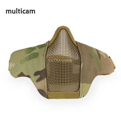 Airsoft Face Mask Breathable Steel Mesh Protective Shooting Mask Paintball CS Wargame Tactical Half Face Mask