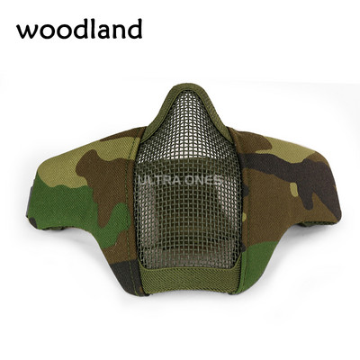 Airsoft Face Mask Breathable Steel Mesh Protective Shooting Mask Paintball CS Wargame Tactical Half Face Mask
