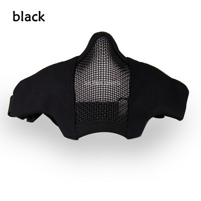 Airsoft Face Mask Breathable Steel Mesh Protective Shooting Mask Paintball CS Wargame Tactical Half Face Mask