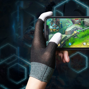 2 τμχ Γάντια παιχνιδιών για κινητά παιχνίδια για Gamer Αντιολισθητική οθόνη αφής Αντιολισθητική οθόνη αφής Αναπνεύσιμα γάντια gaming για κινητά