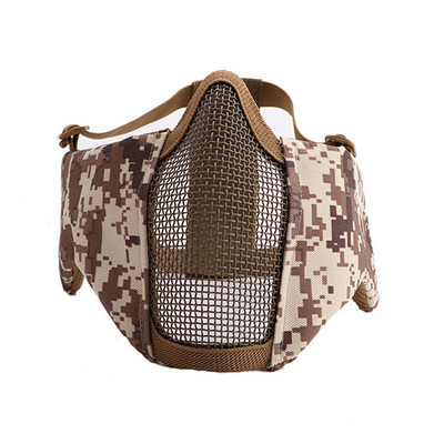 Airsoft veido kaukė su ausų tinkleliu Veidui kvėpuojanti burnos kaukė taktinė dažasvydžio kaukė Softair apsauginė kaukė šaudymo medžioklės įrangai