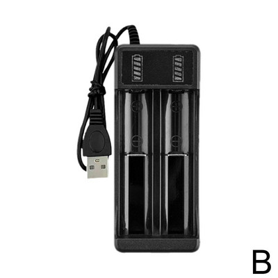 Universalus USB baterijų įkroviklis 18650 Universalus išmanusis 1 lizdo įkroviklis ličio baterijų įkrovimo adapteris su indikatoriaus lemputėmis