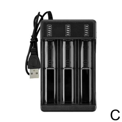 Universalus USB baterijų įkroviklis 18650 Universalus išmanusis 1 lizdo įkroviklis ličio baterijų įkrovimo adapteris su indikatoriaus lemputėmis