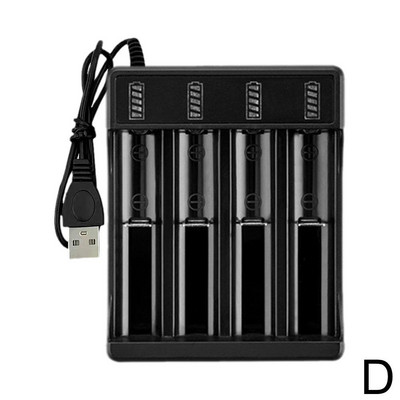 Universalus USB baterijų įkroviklis 18650 Universalus išmanusis 1 lizdo įkroviklis ličio baterijų įkrovimo adapteris su indikatoriaus lemputėmis