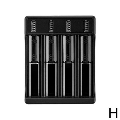 Universalus USB baterijų įkroviklis 18650 Universalus išmanusis 1 lizdo įkroviklis ličio baterijų įkrovimo adapteris su indikatoriaus lemputėmis